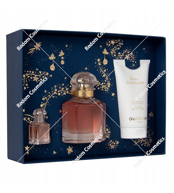 Guerlain Mon Guerlain woda perfumowana dla kobiet 50 ml + woda perfumowana 5 ml + balsam do ciała 75 ml