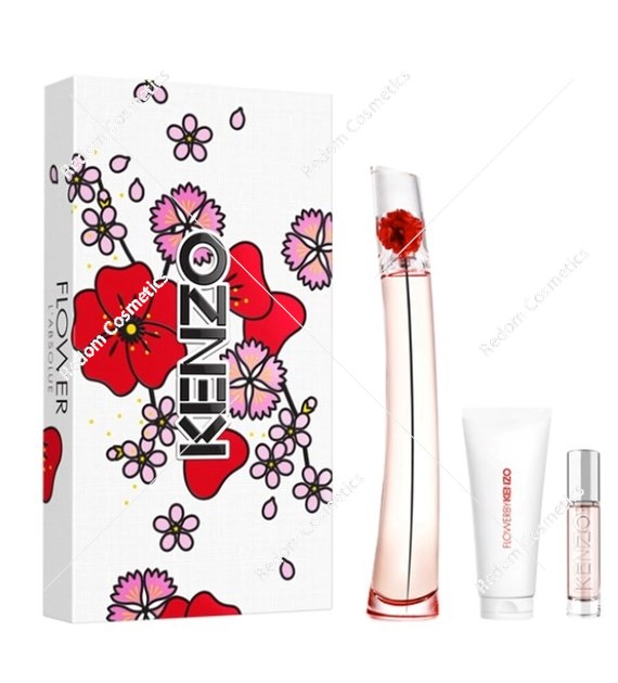 Kenzo by Flower Poppy Bouquet woda perfumowana dla kobiet 100 ml + woda perfumowana 10 ml + mleczko do ciała 75 ml