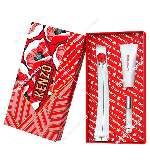 Kenzo by Flower woda perfumowana dla kobiet 100 ml + woda perfumowana 10 ml + mleczko do ciała 75 ml