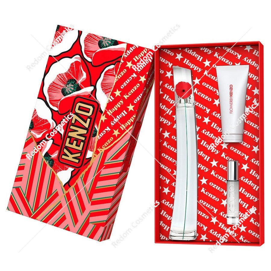Kenzo by Flower woda perfumowana dla kobiet 100 ml + woda perfumowana 10 ml + mleczko do ciała 75 ml