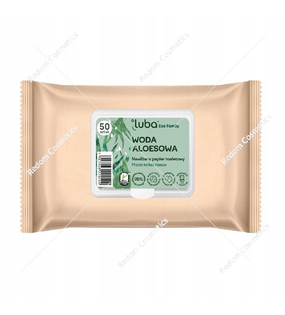 Luba Family nawilżany papier toaletowy Aloes 50 sztuk