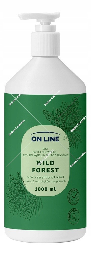 ON LINE olejkowy żel pod prysznic & płyn do kąpieli WILD FOREST sosna & ekstrakt z jałowca 1L