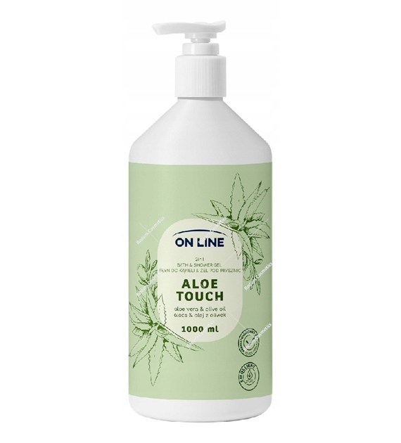 On Line żel pod prysznic & płyn do kąpieli ALOE TOUCH aloes & oliwka 1L
