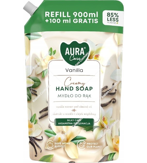 BISPOL Aura Care mydło w płynie zapas 1L Wanilia