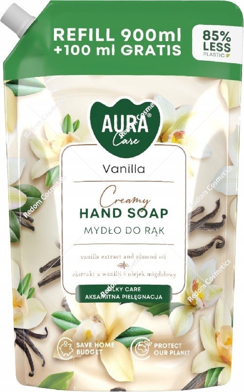 BISPOL Aura Care mydło w płynie zapas 1L Wanilia