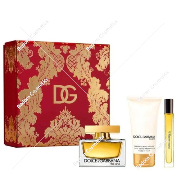 Dolce & Gabbana The One woda perfumowana zestaw dla kobiet 75 ml + woda perfumowana 10 ml + balsam do ciała 50 ml