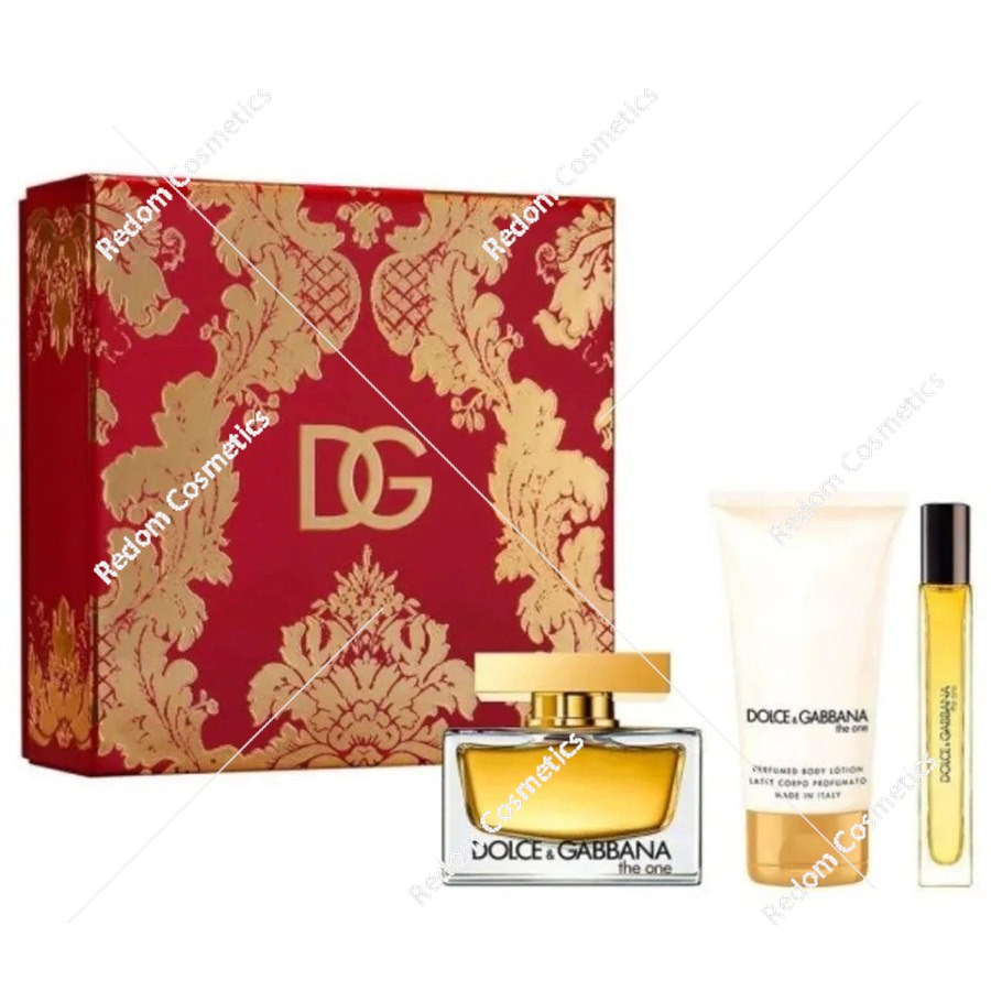 Dolce & Gabbana The One woda perfumowana zestaw dla kobiet 75 ml + woda perfumowana 10 ml + balsam do ciała 50 ml