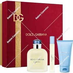 Dolce & Gabbana Light Blue woda toaletowa dla mężczyzn 125 ml + woda toaletowa 10 ml + żel pod prysznic 50 ml
