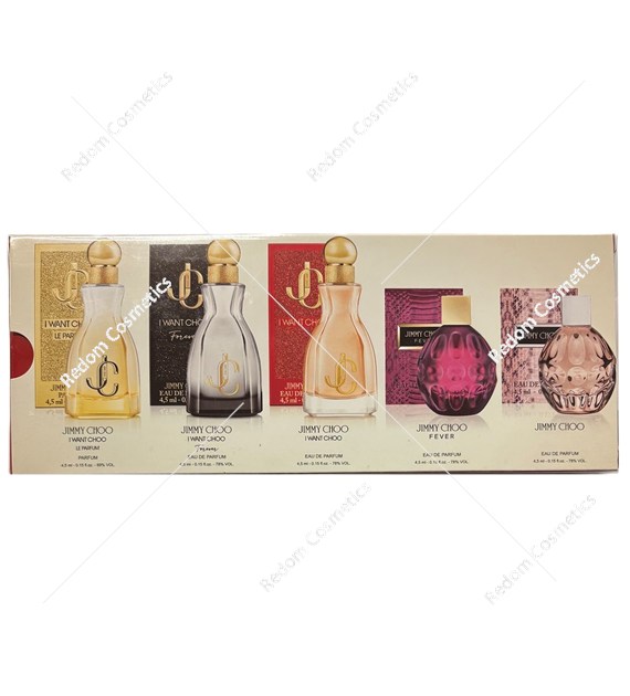 Jimmy Choo zestaw miniaturek dla kobiet 5 x 4,5 ml