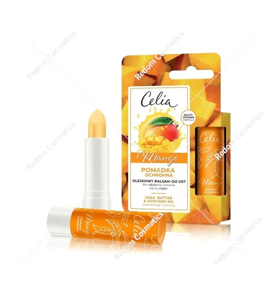 Celia Pomadka ochronna - Olejkowy balsam do ust Mango