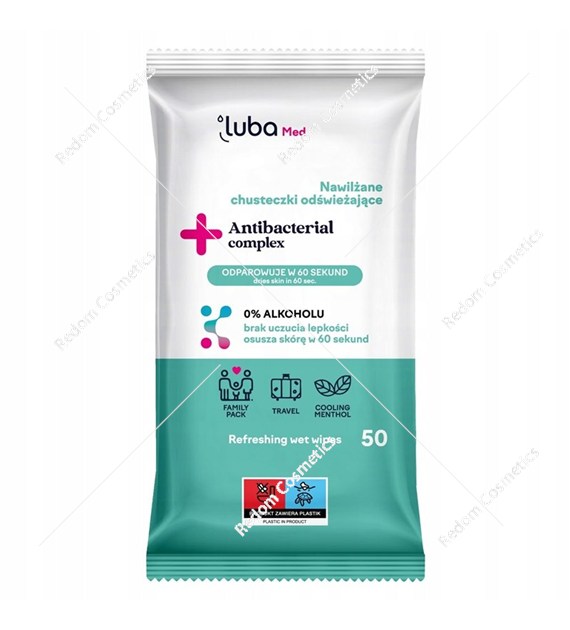 Luba Med Chusteczki Antibacterial complex - odświeżenie