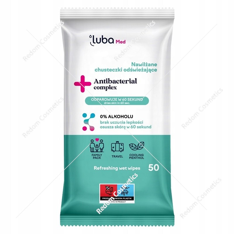 Luba Med Chusteczki Antibacterial complex - odświeżenie
