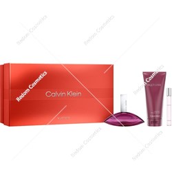 Calvin Klein Euphoria woda perfumowana 100 ml + woda perfumowana 10 ml + balsam do ciała 200 ml