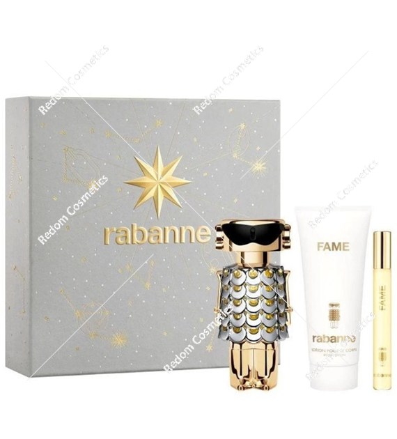 Paco Rabanne Fame woda perfumowana dla kobiet 80 ml + woda perfumowana 10 ml + balsam do ciała 100 ml