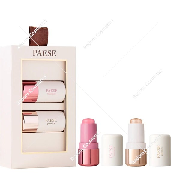 Paese Unwrap The Glow set masełkowy róż i rozświetlacz w sticku 12g