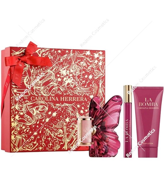 Carolina Herrera La Bomba woda perfumowana dla kobiet 80 ml + woda perfumowana 10 ml + balsam do ciała 100 ml