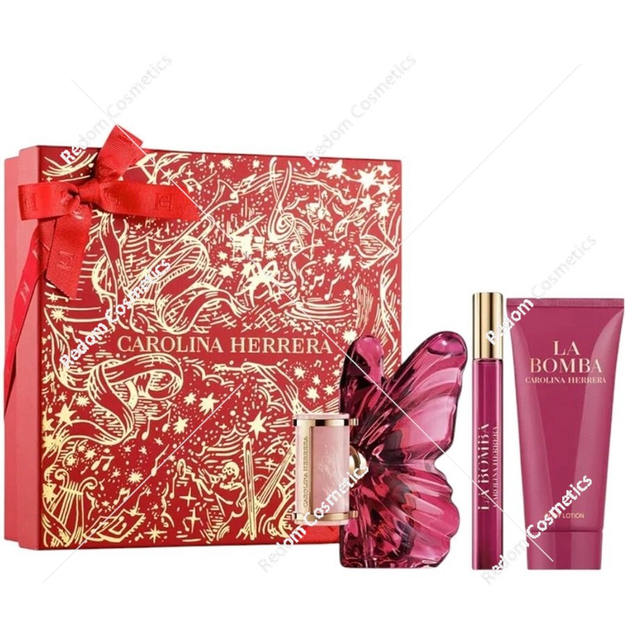 Carolina Herrera La Bomba woda perfumowana dla kobiet 80 ml + woda perfumowana 10 ml + balsam do ciała 100 ml