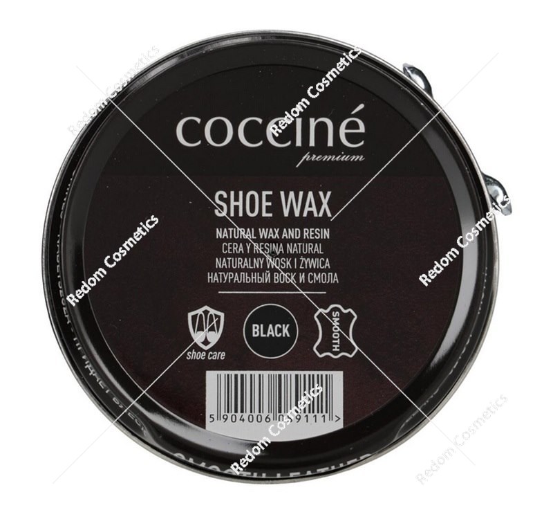Coccine Shoe Wax Pasta Wosk do pielęgnacji butów skór licowych 40g Czarna