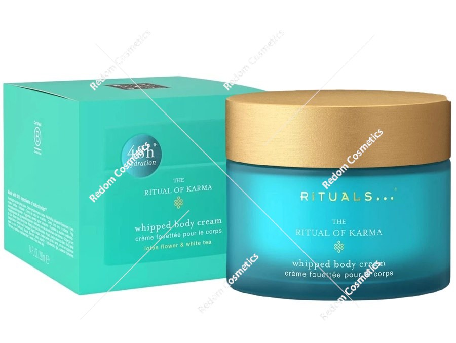 Rituals The Ritual of Karma Balsam Krem do ciała kwiat lotos i biała herbata 220 ml (szklane opakowanie)