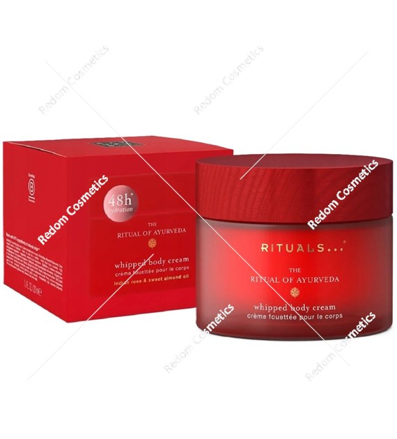 Rituals The Ritual of Ayurveda Balsam Krem do ciała róża indyjska i olejek ze słodkich migdałów 220 ml (szklane opakowanie)