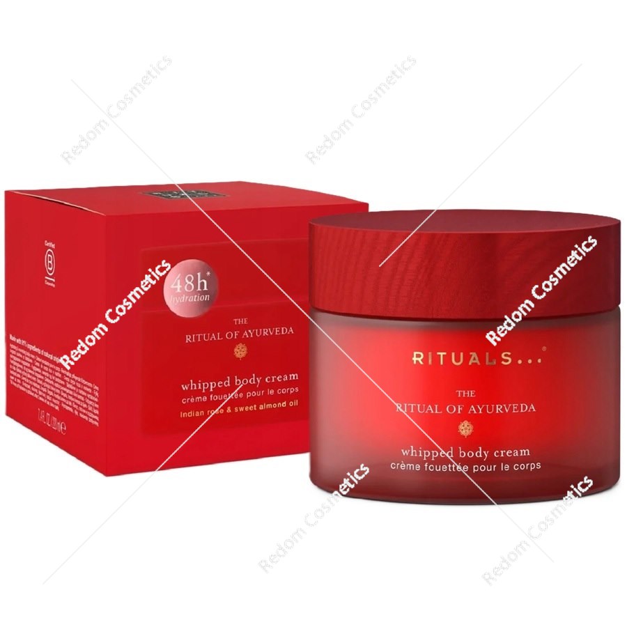 Rituals The Ritual of Ayurveda Balsam Krem do ciała róża indyjska i olejek ze słodkich migdałów 220 ml (szklane opakowanie)