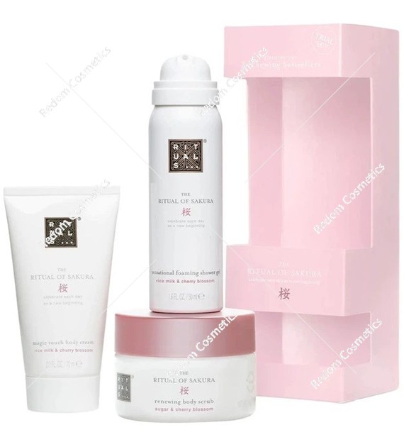 Rituals The Ritual Of Sakura Trial Set Pianka pod prysznic 50 ml + Peeling do ciała 125 ml + Krem do ciała 70 ml