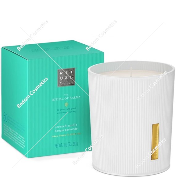 Rituals The Ritual of Karma świeca zapachowa kwiat lotos i biała herbata 290 ml