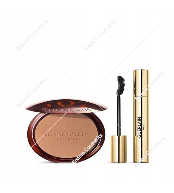Guerlain Guer Mascara 6g Noir G Terracotta puder brązujący 8.5g 03 Set