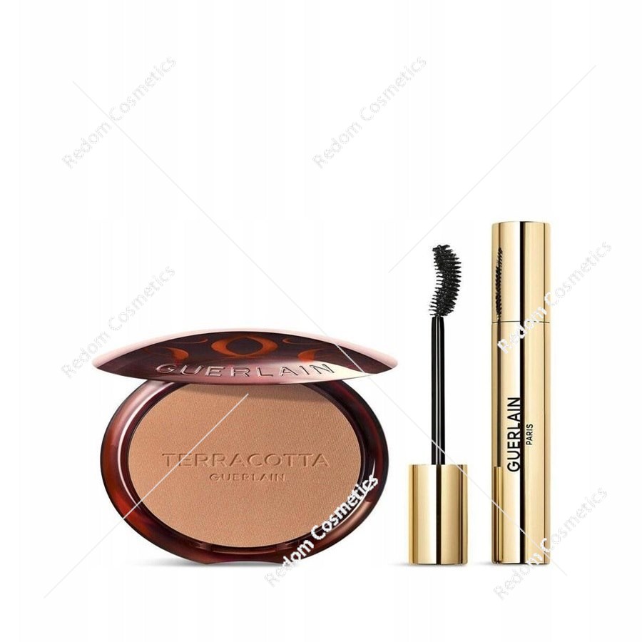 Guerlain Guer Mascara 6g Noir G Terracotta puder brązujący 8.5g 03 Set