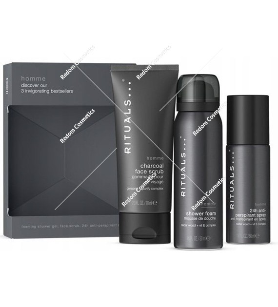 Rituals The Ritual Homme Trial Set zestaw pianka 50ml + antyperspirant 50ml + peeling 70ml