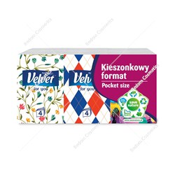 Velvet chusteczki higieniczne bezzapachowe 4 warstwowe 6x7 sztuk
