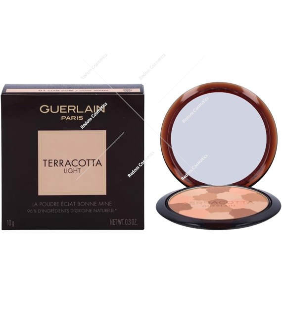 Guerlain Terracotta Light Powder SPF 01 puder prasowany brązująco-rozświetlający 01 Clair Doré 10 g