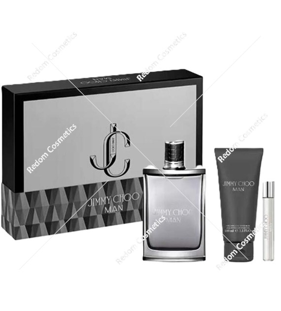 Jimmy Choo Man woda toaletowa dla mężczyzn 100 ml + woda toaletowa 7,5 ml + zel pod prysznic 100 ml