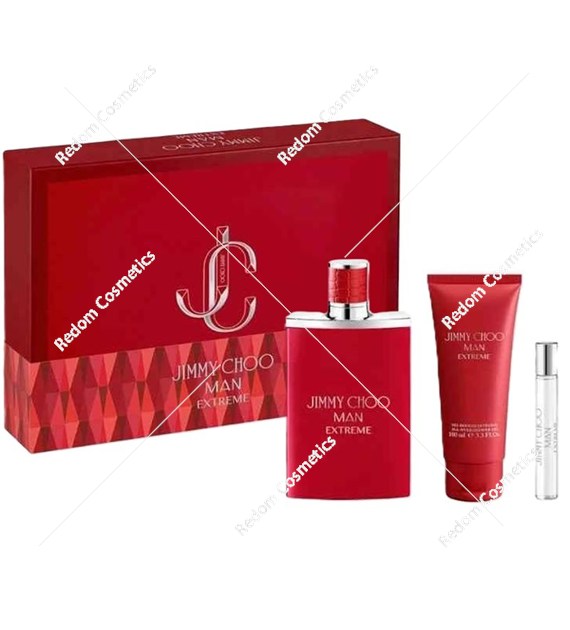 Jimmy Choo Man Extreme woda toaletowa dla mężczyzn 100 ml + woda toaletowa 7,5 ml + zel pod prysznic 100 ml