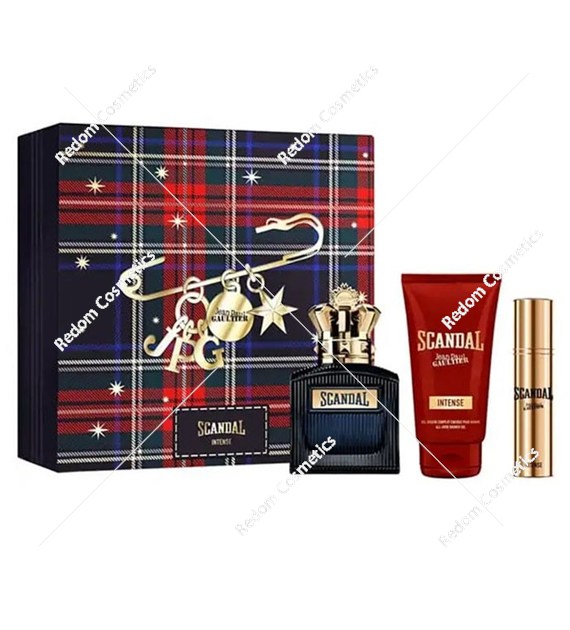 Jean Paul Gaultier Scandal Intense woda perfumowana dla mężczyzn 100 ml + woda perfumowana 10 ml + żel pod prysznic 75 ml