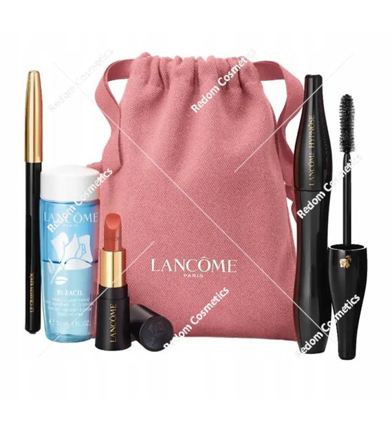 LANCOME zestaw - Mascara HYPNOSE - Labsolu Rouge - Bi-Facil - Black Pencil