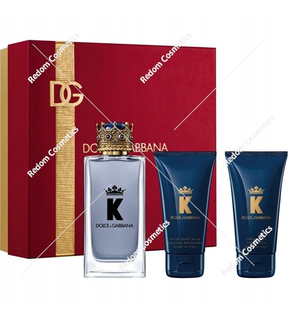 Dolce & Gabbana K by Dolce & Gabbana woda toaletowa dla mężczyzn 100 ml + balsam po goleniu 50 ml + żel pod prysznic 50 ml