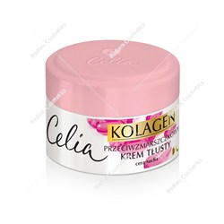 Celia kolagen krem tłusty przeciwzmarszczkowy witaminy A i E cera sucha 50 ml