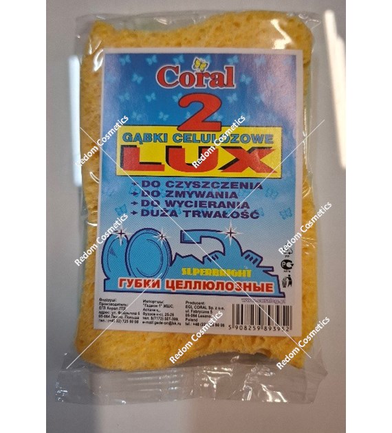 Coral Lux gąbka celulozowa 2 sztuki
