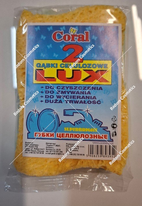Coral Lux gąbka celulozowa 2 sztuki
