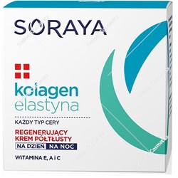 Soraya kolagen elastyna Regenerujący krem Półtłusty na dzień/na noc 50ml